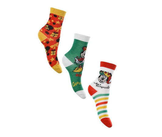 3 Paar Minnie Maus Weihnachtssocken