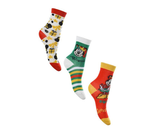 3 Paar Minnie Maus Weihnachtssocken