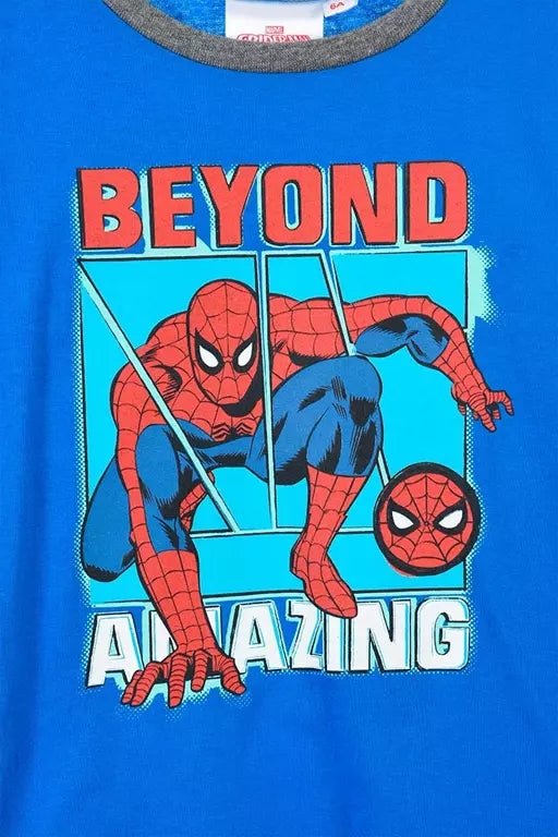 Spider-Man Longsleeve Shirt Blauw – Maat 98 – 100% Katoen – Officiële Marvel