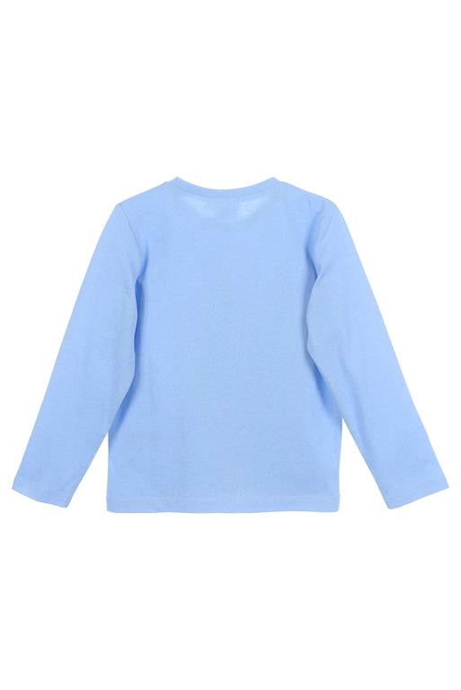 Blaues Langarmshirt