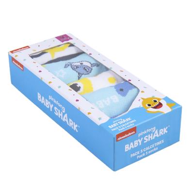 5 paires de chaussettes bébé Baby Shark dans une boîte