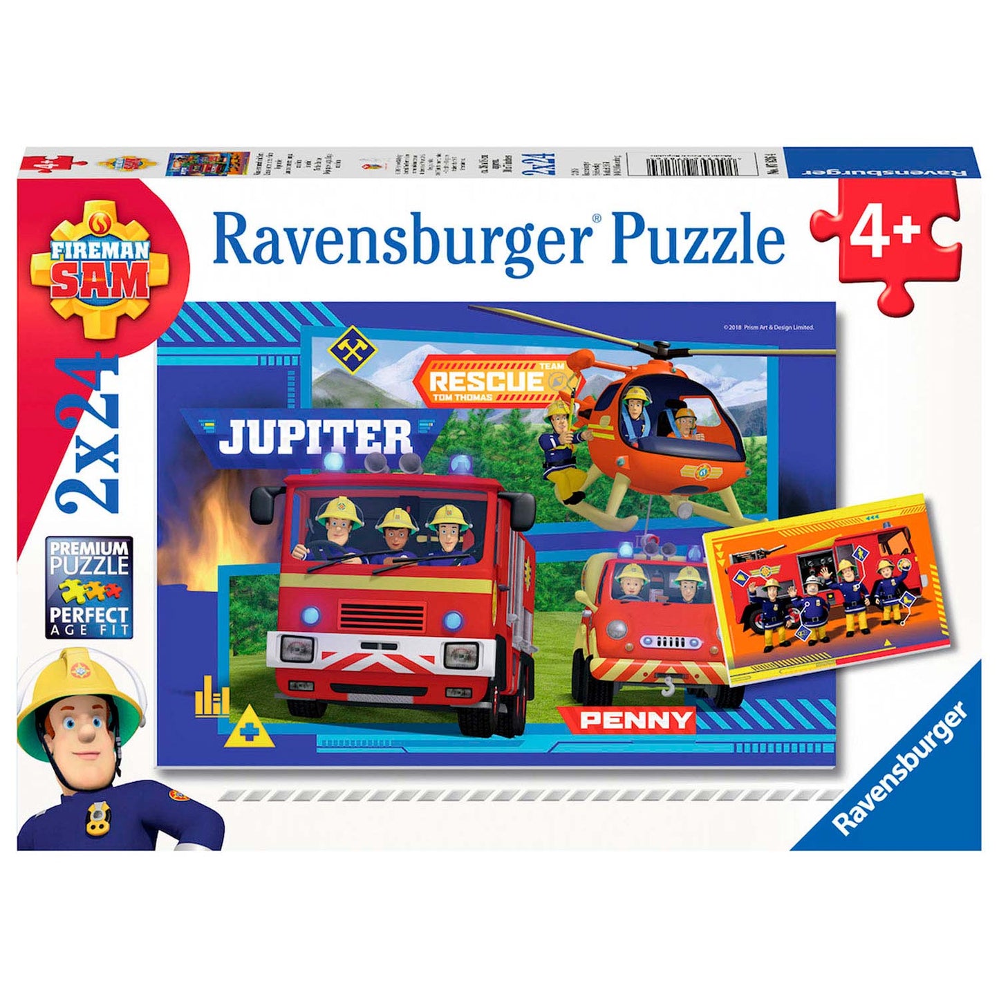 Ravensburger Puzzel Brandweerman Sam 2x 24 stukjes