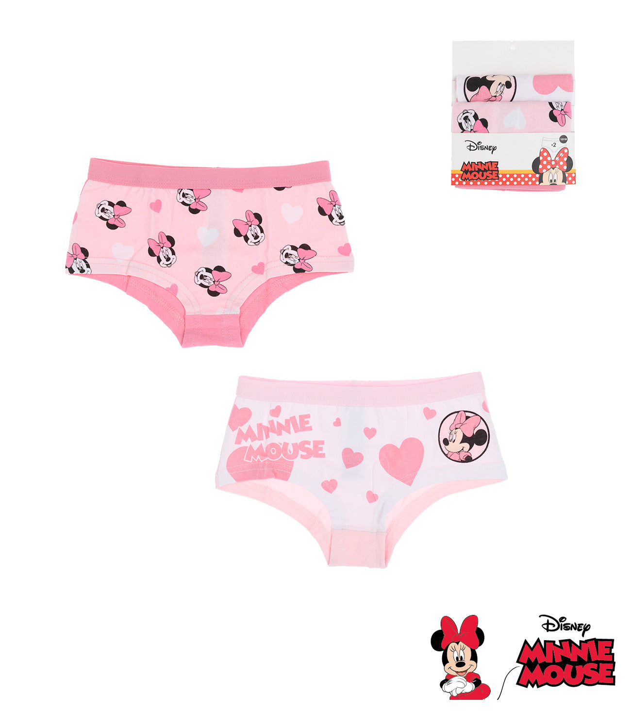 Lot de 2 Hipsters de Disney Minnie Mouse