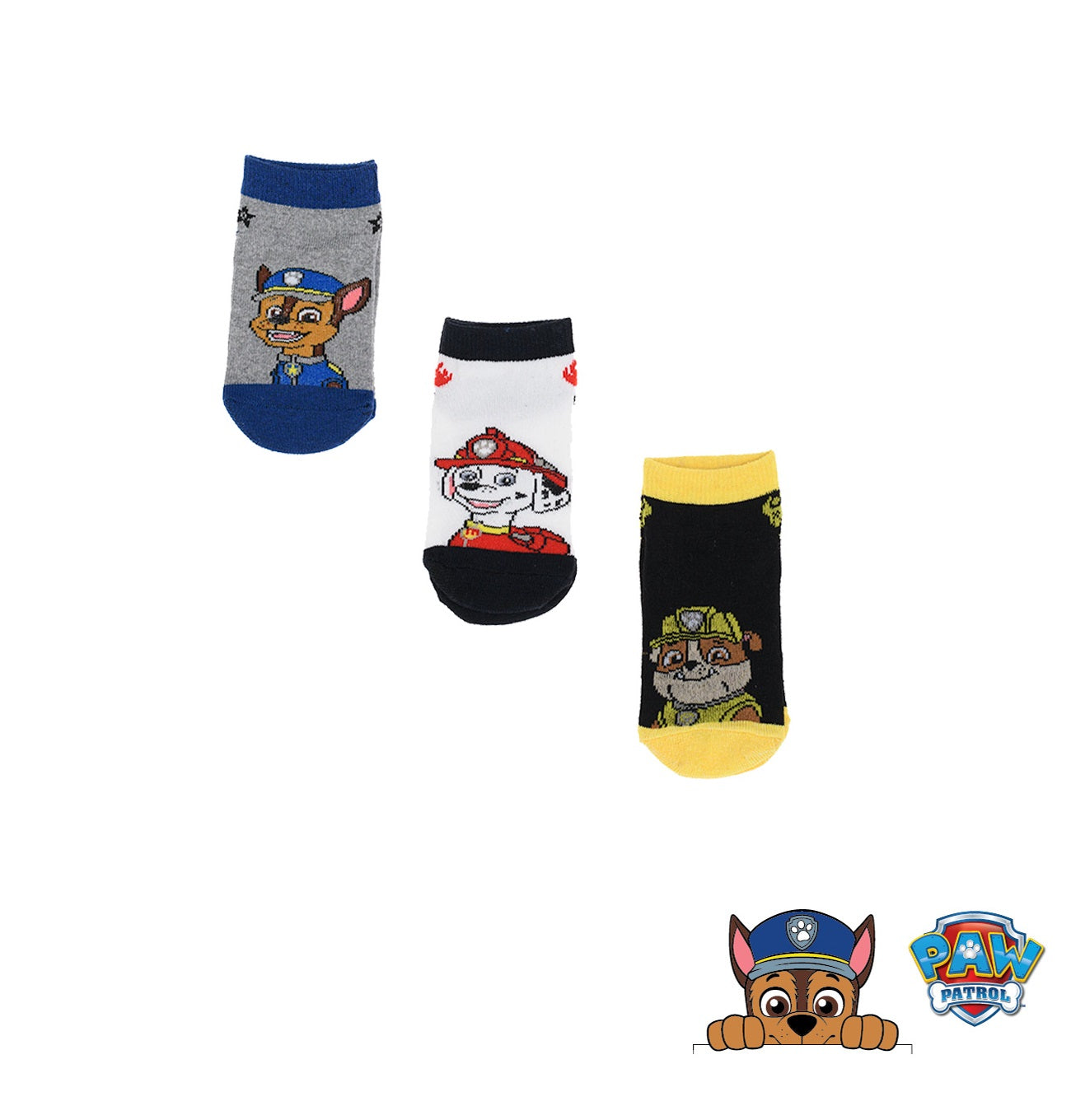 3 paar enkelsokken Paw Patrol