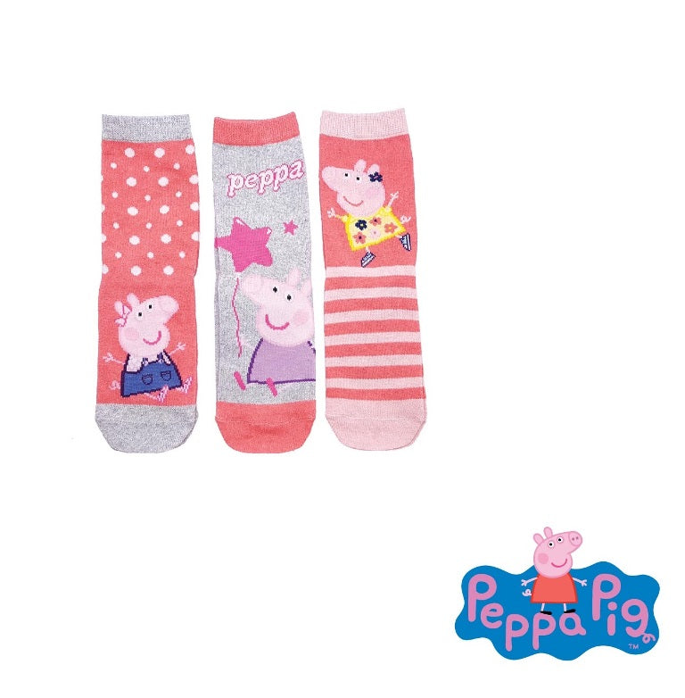 3 paires de chaussettes Peppa Pig