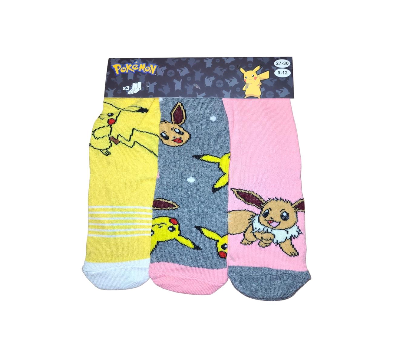 3 paires de chaussettes Pokémon - taille 23/26