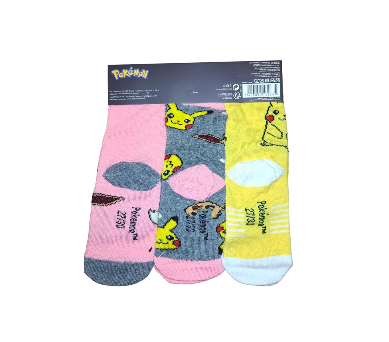 3 paires de chaussettes Pokémon - taille 23/26