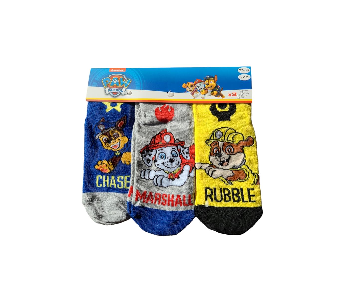 3 paar enkelsokken Paw Patrol