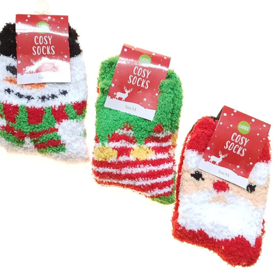 3 Paar Kuschelsocken Weihnachten 37-42