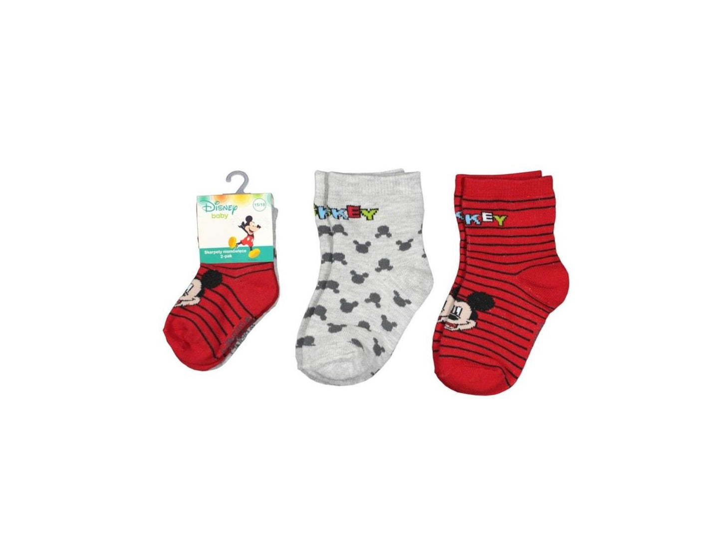 2 pack baby sokken Mickey Mouse