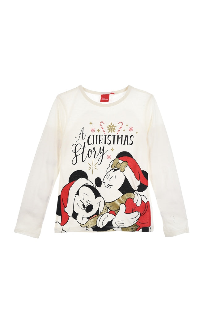 T-shirt à manches longues Disney Minnie et Mickey Mouse Noël