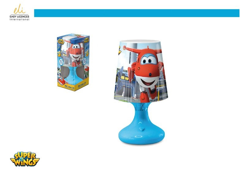 Super Wings - Nachtlampje kinderen - Blauw - 18cm