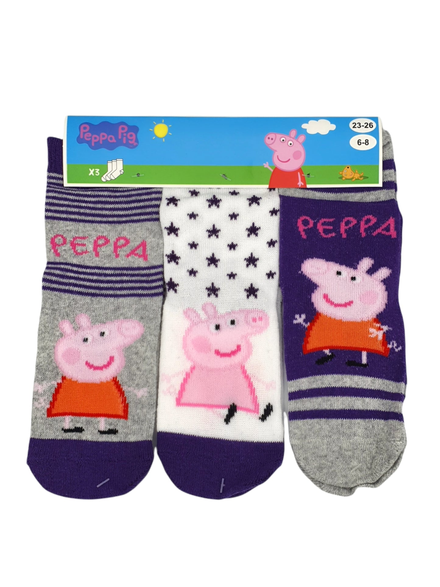 3 paar sokken Peppa Pig