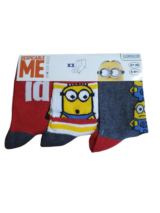 Lot de 3 paires de chaussettes Minions
