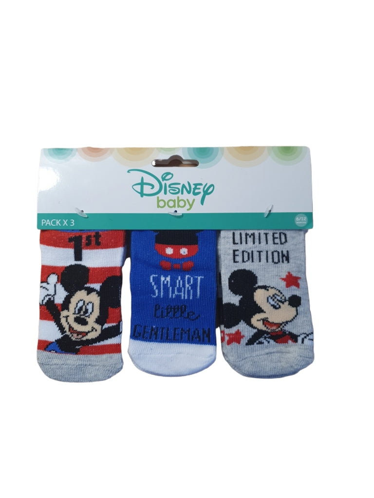 3 pack baby sokjes Disney Mickey Mouse