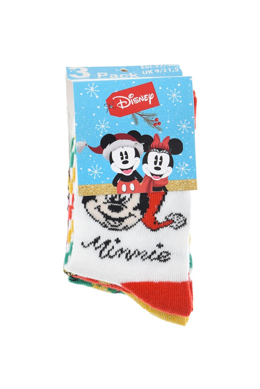 3 Paar Minnie Maus Weihnachtssocken