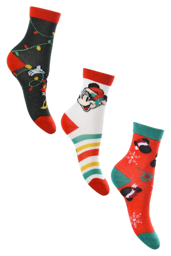 3 paar kerstsokken Minnie Mouse