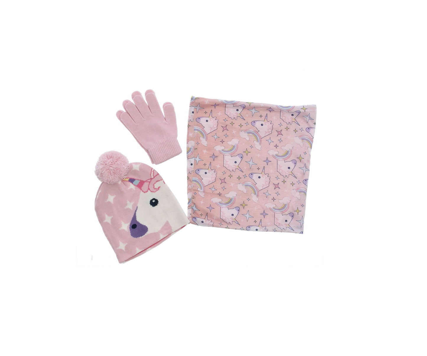 Einhorn Winterset - Mütze, Schal, Handschuhe Einhorn - Einheitsgröße
