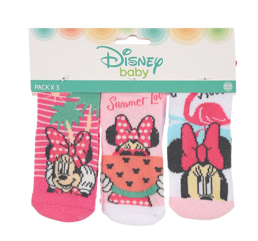 Lot de 6 chaussettes bébé Minnie Mouse