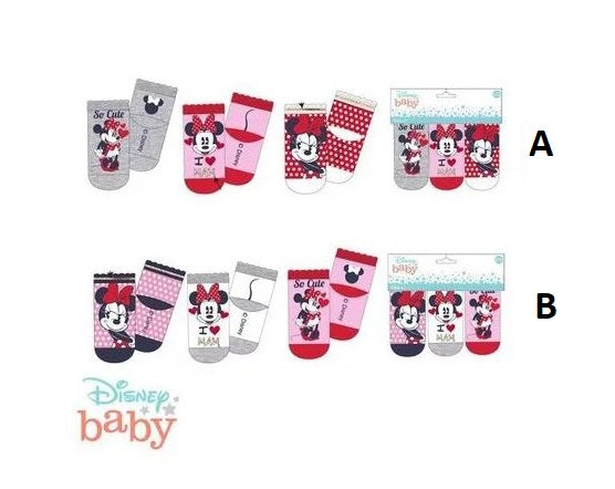 Lot de 3 chaussettes bébé Minnie Mouse