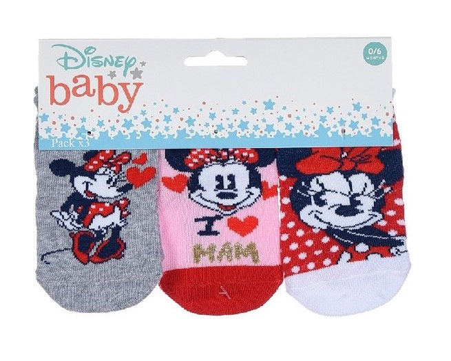 Lot de 3 chaussettes bébé Minnie Mouse
