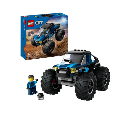 LEGO® City 60402 Monster Truck bouwset met blauwe monstertruck, grote banden en bestuurder-minifiguur voor kinderen vanaf 5 jaar.