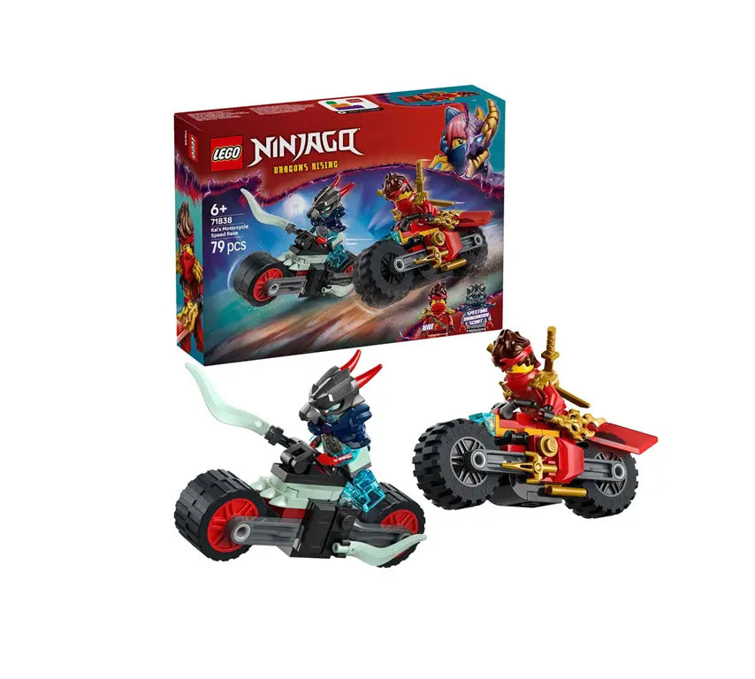 LEGO® NINJAGO® 71838 Kai’s Motorrace speelset met ninja motoren, Kai minifiguur en Dragons Rising personages voor kinderen vanaf 6 jaar.