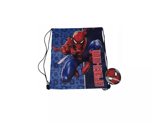 Spiderman Swing Force Sporttas – Gymtas/Zwemtas 40x35 cm – Blauw/Rood – 100% Polyester