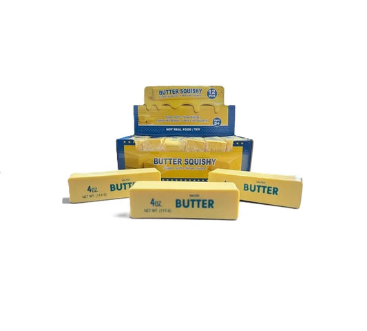 Butter Squishy slow rising knijpspeelgoed in de vorm van een pakje boter