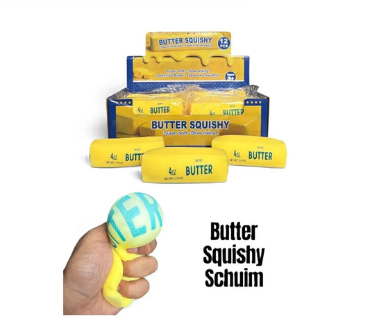 Butter Squishy Schuim knijpspeelgoed 11 cm in de vorm van een pakje boter