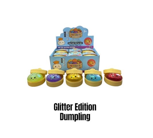 XL Squishy Dumpling Glitter Editie Mystery Blind Box van 8,5 cm met kans op de Golden Dumpling