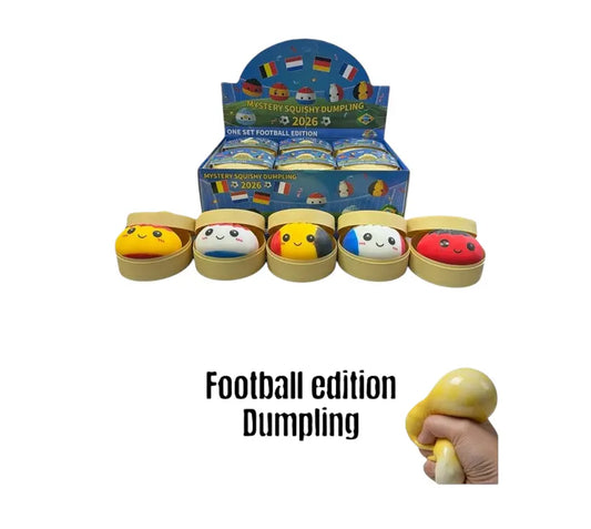 WK Squishy Dumpling voetbal editie mystery box squishy 8,5 cm