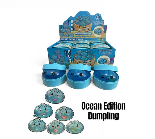 Ocean Edition Dumpling Squishy Mystery Blind Box van 8,5 cm met verschillende zeedieren