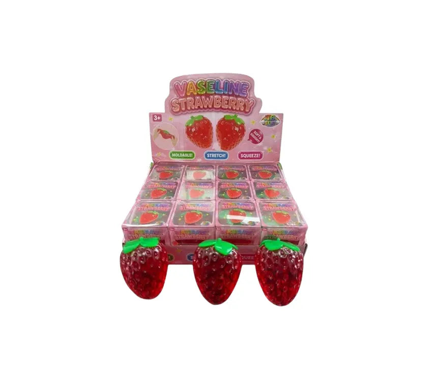 TB Fun Vaseline Strawberry Squishy aardbei 9 x 6 cm met display
