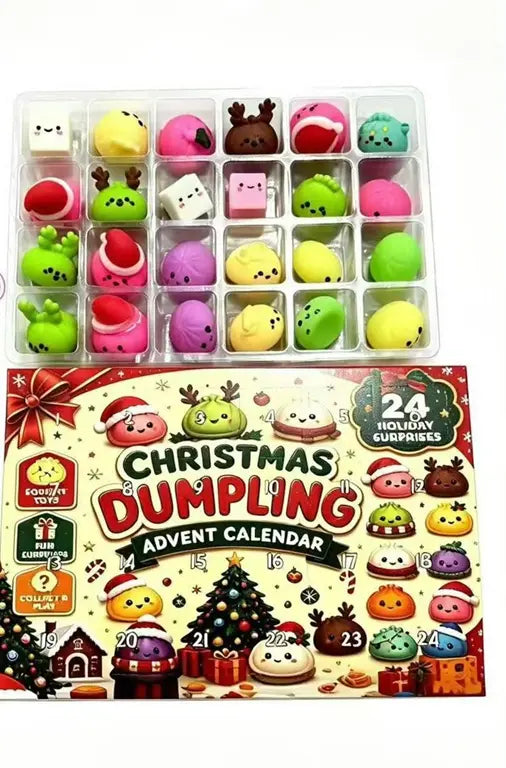 Squishy adventskalender met 24 verschillende mini squishy's