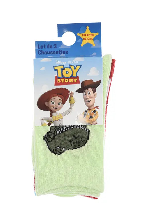 Verpakking met 3 paar Disney Pixar Toy Story kindersokken