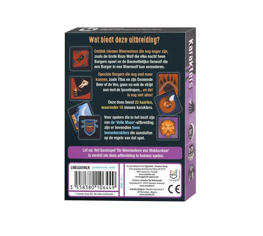 De Weerwolven van Wakkerdam – Karakters – Uitbreiding – Kaartspel – Vanaf 10 Jaar