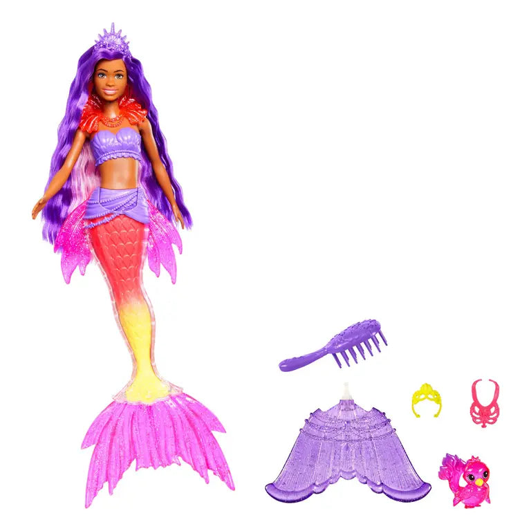 Barbie Mermaid Power Zeemeermin Pop met Accessoires – Officiële Mattel Barbie Pop