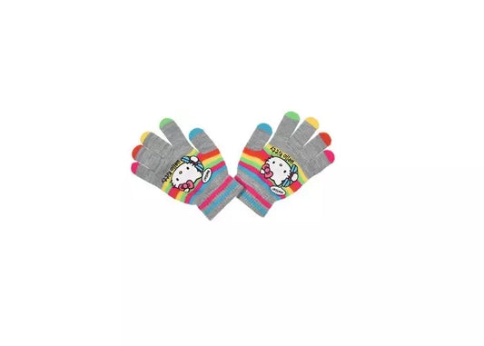 Hello Kitty Handschoenen Kinderen – Grijs met Kleurrijk Design – 3-6 Jaar – Officieel Product