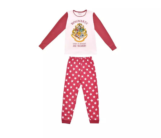 Harry Potter Pyjama – Hogwarts – Bordeau Rood – 100% Katoen