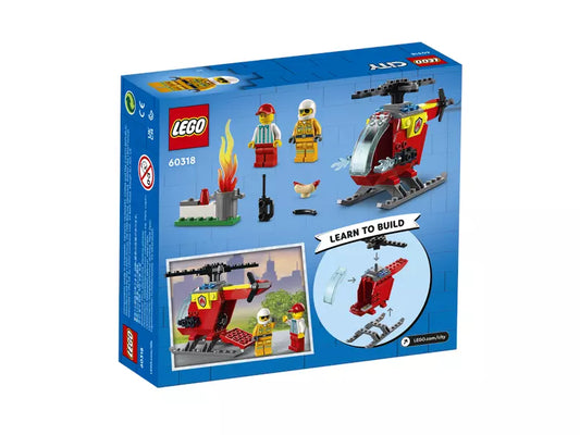 LEGO City 60318 Fire Helicopter – Brandweerhelikopter + 2 Minifiguren – Leeftijd 4+ – Officiële LEGO Licentie
