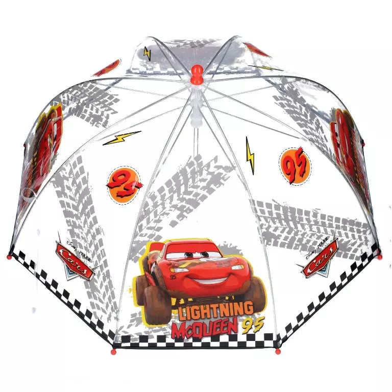 Disney Cars Transparante Kinderparaplu – 63 cm
