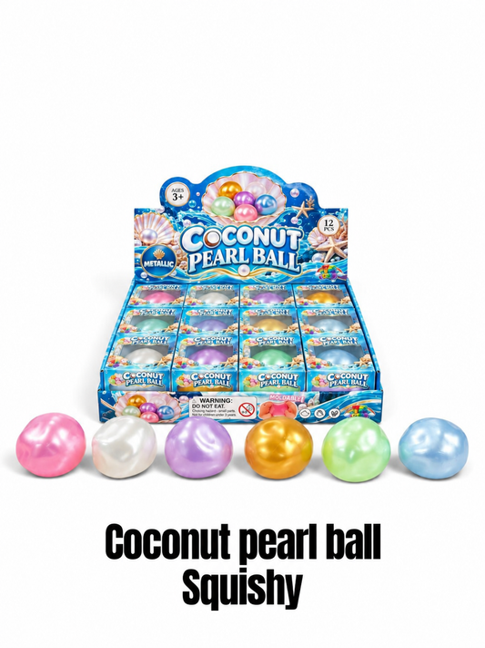 TB-Fun Coconut Pearl Ball squishy metallic parelbal verschillende kleuren
