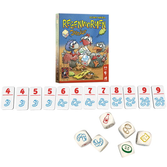 Regenwormen Junior speldoos en speelstukken
