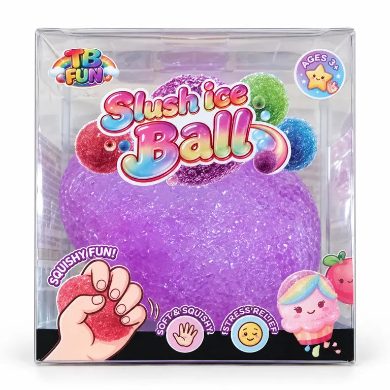 TB Fun Slush Ice Ball squishy paars in verpakking