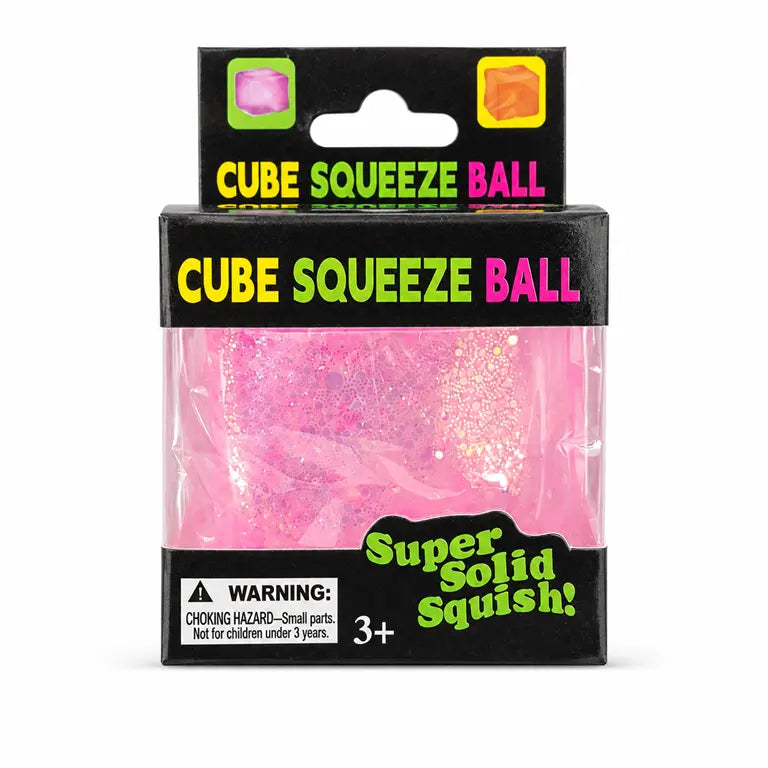 Cube Glitter Squishy – 5 x 5 cm Glitter Knijpspeelgoed