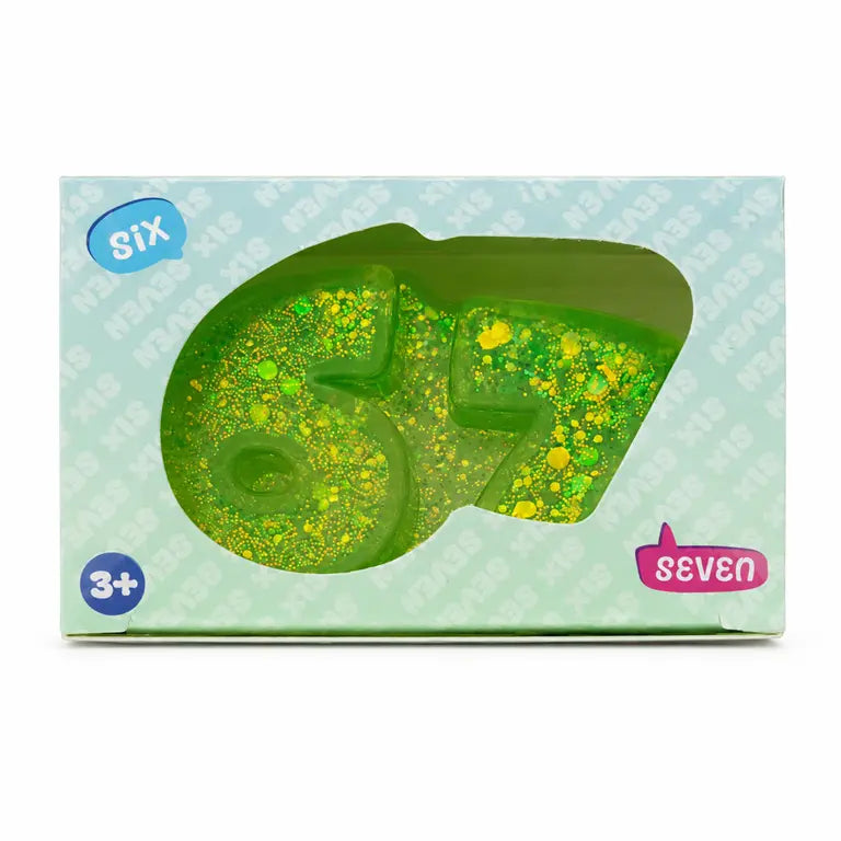 6-7 Sugar Squishy met Glitters – Knijpspeelgoed 7 x 5 cm