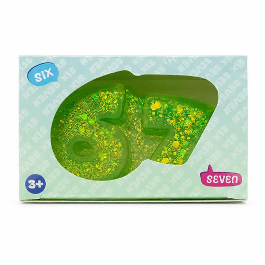 6-7 Sugar Squishy met Glitters – Knijpspeelgoed 7 x 5 cm