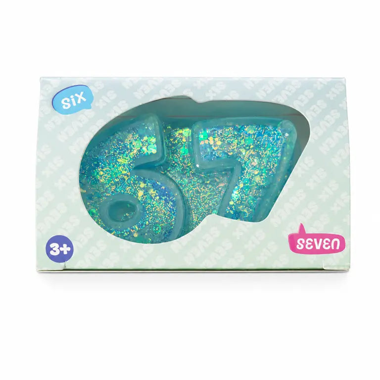 6-7 Sugar Squishy met Glitters – Knijpspeelgoed 7 x 5 cm
