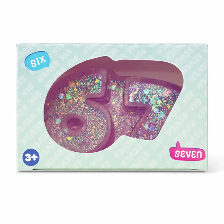 6-7 Sugar Squishy met Glitters – Knijpspeelgoed 7 x 5 cm